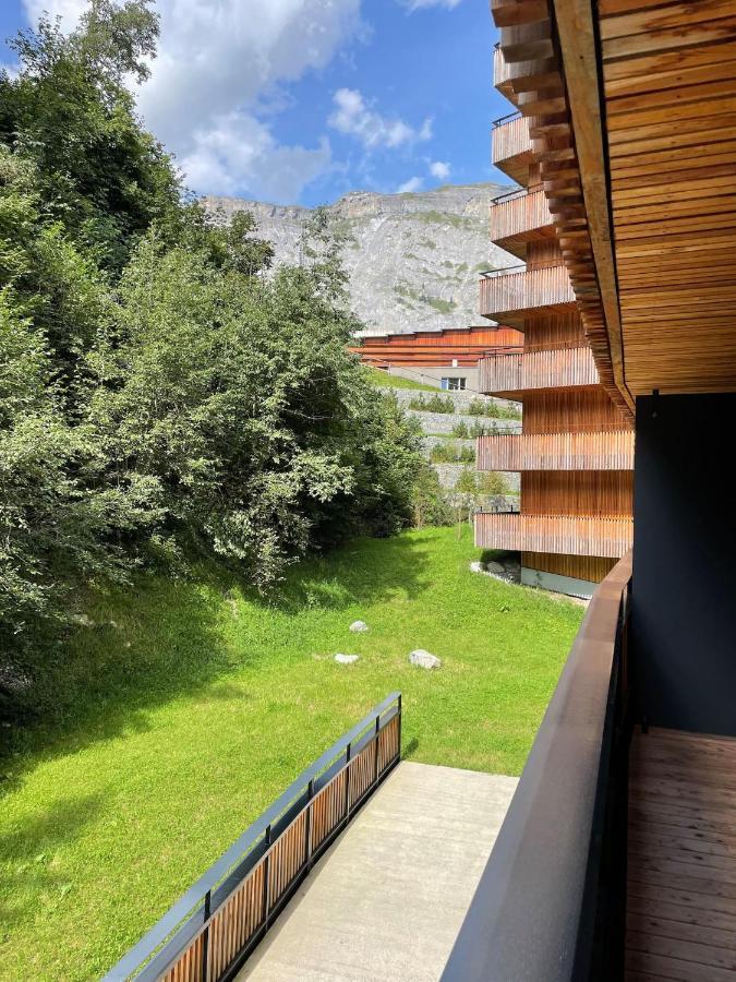 Ferienwohnung 3,5 Zimmer Direkt An Ski- Und Bikepiste ฟลิมส์ ภายนอก รูปภาพ