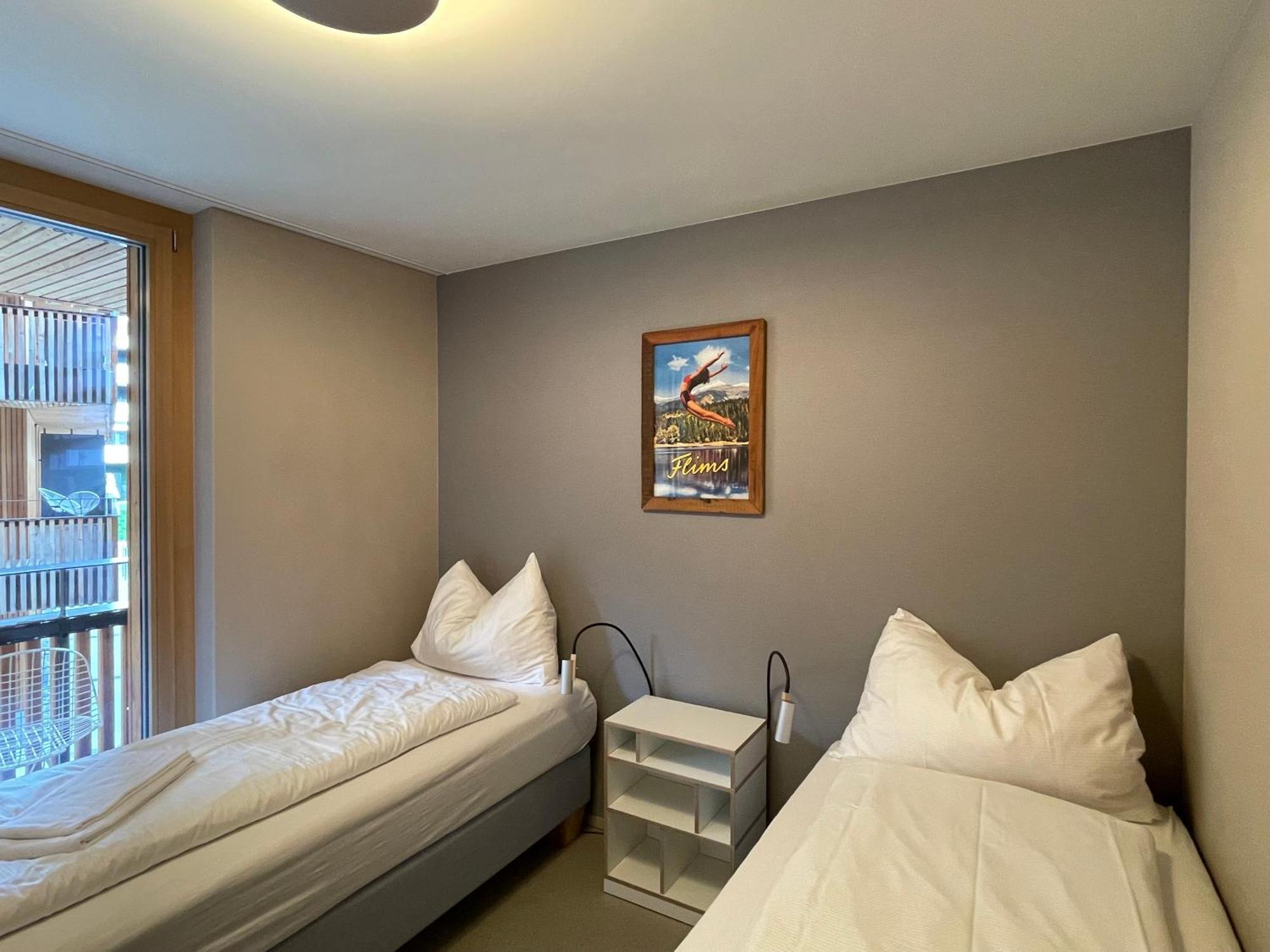 Ferienwohnung 3,5 Zimmer Direkt An Ski- Und Bikepiste ฟลิมส์ ภายนอก รูปภาพ